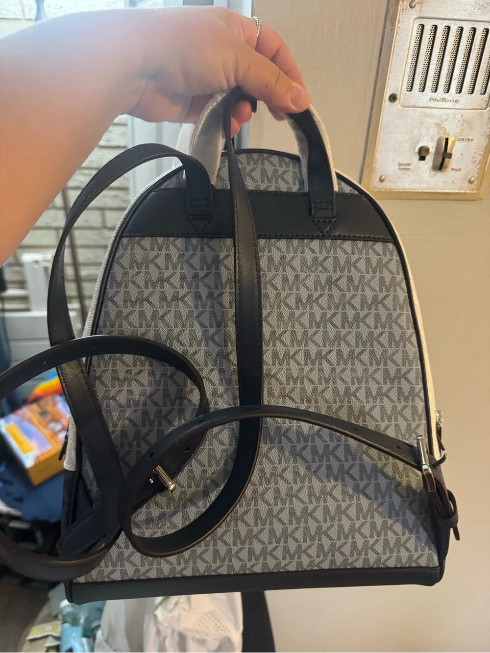 Michael Kors Navy & Grey Monogram Backpack